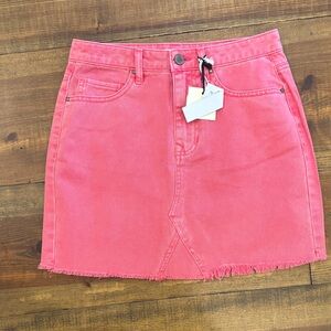 Francesca's Collections Coral Mini Skirt